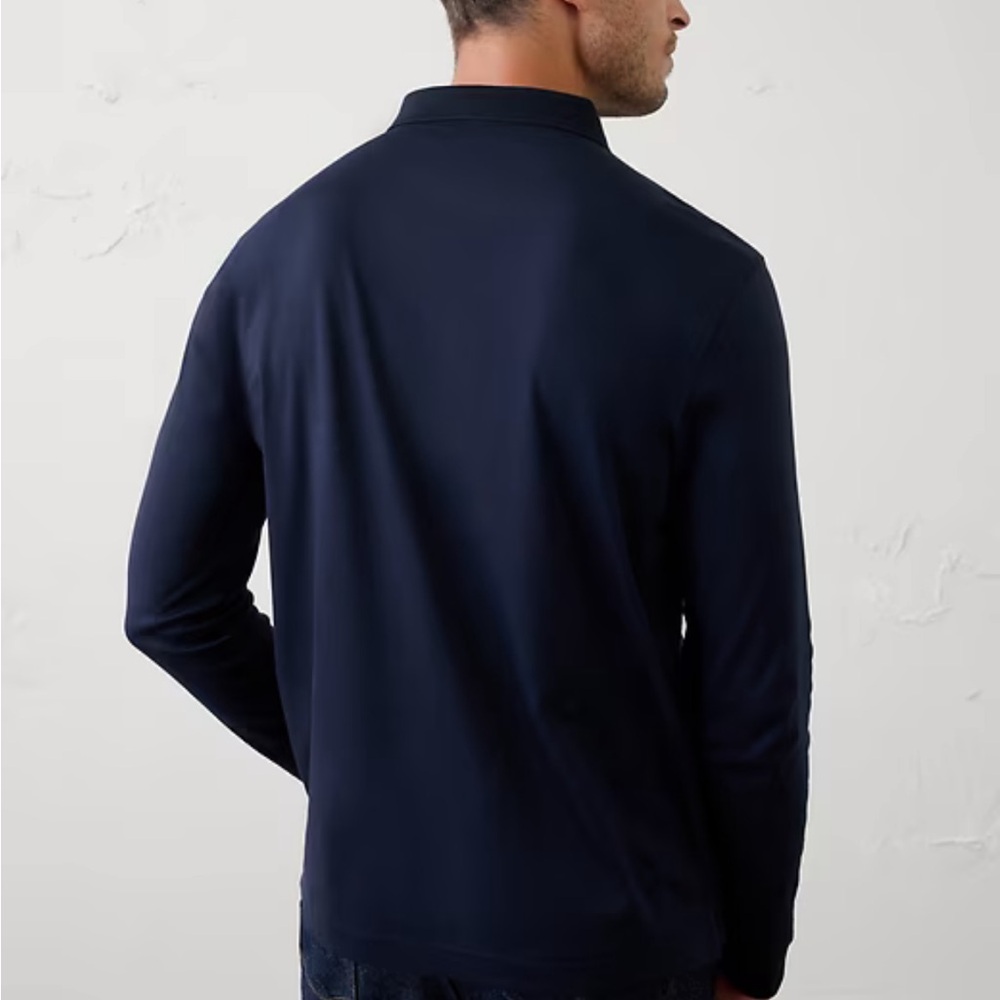Banana Republic Navy polo Long Sleeve Shirt - Picture 3 of 5